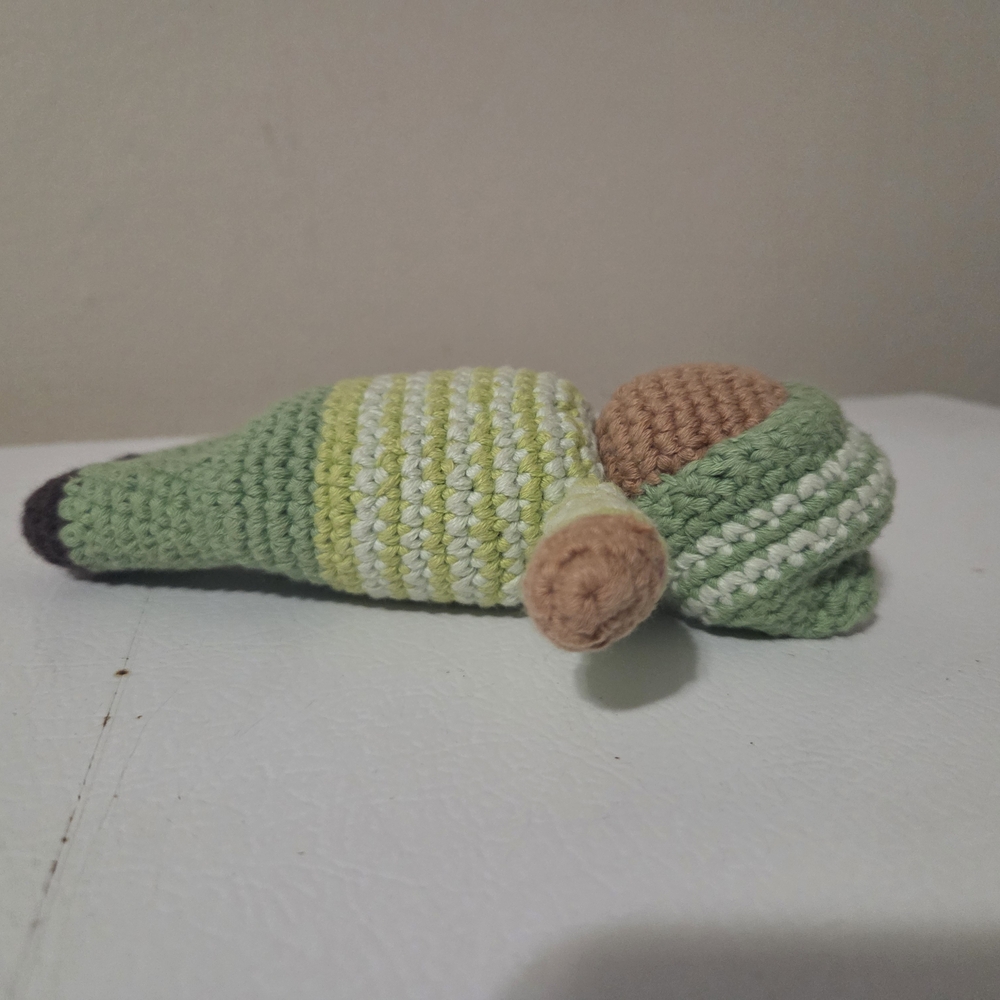 Pebble Pixie Rattle Green Plush Toy - Picture 4 of 7